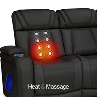 Endeavour HeatZeroᵀᴹ Italian Leather Home Theater Sofa