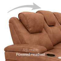 Seatcraft Vienna Sofa & Loveseat Italian Leather, Powered Headrest & Lumbar, Power Recline