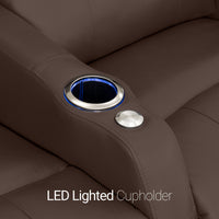 Sienna Leather Gel Spacesaver Home Theater Seating