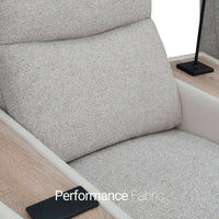Rialto Italian Leather & Fabric Wedge Console Home Theater Seating