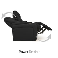 Seatcraft Vienna Loveseat Italian Leather, Powered Headrest & Lumbar, Power Recline