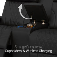 Armada LT HeatZeroᵀᴹ Italian Leather Home Theater Loveseat