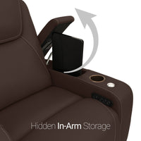 Seatcraft Vienna Sofa Italian Leather, Powered Headrest & Lumbar, Power Recline