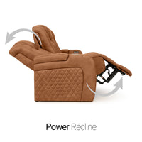 Seatcraft Anthem Sofa Italian Leather, Powered Headrest, Power Recline