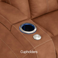 Seatcraft Republic Sofa Italian Leather, Powered Headrest, Power Recline