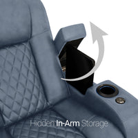 Seatcraft Euphoria Heat & Massage Sofa, Italian Leather, Powered Headrest, Powered Lumbar, Power Recline