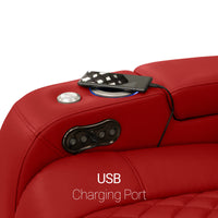 Seatcraft Anthem Sofa Italian Leather, Powered Headrest, Power Recline