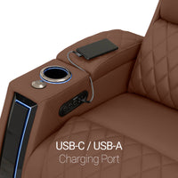 Apex CoolZeroᵀᴹ Wedge Console Italian Leather Home Theater Seats