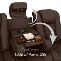 Seatcraft Anthem Sofa Italian Leather, Powered Headrest, Power Recline