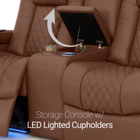 Seatcraft Anthem Sofa & Loveseat Italian Leather, Powered Headrest, Power Recline