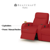 Rialto Italian Leather Home Theater Seating