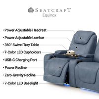Equinox CoolZeroᵀᴹ Italian Leather Home Theater Seating