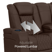 Seatcraft Euphoria Heat & Massage Sofa, Italian Leather, Powered Headrest, Powered Lumbar, Power Recline