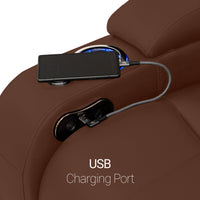 Seatcraft Niagara Italian Leather Sofa, Power or Manual Recline