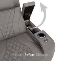 Armada LT HeatZeroᵀᴹ Italian Leather Home Theater Sofa