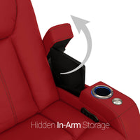 Seatcraft Republic Sofa Italian Leather, Powered Headrest, Power Recline