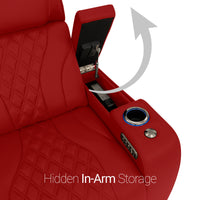 Armada LT HeatZeroᵀᴹ Italian Leather Home Theater Sofa
