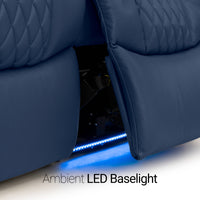 Seatcraft Anthem Sofa Italian Leather, Powered Headrest, Power Recline