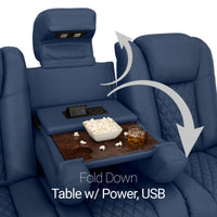 Seatcraft Anthem Sofa Italian Leather, Powered Headrest, Power Recline