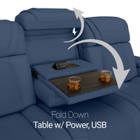 Endeavour HeatZeroᵀᴹ Italian Leather Home Theater Sofa & Loveseat