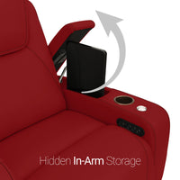 Seatcraft Vienna Loveseat Italian Leather, Powered Headrest & Lumbar, Power Recline