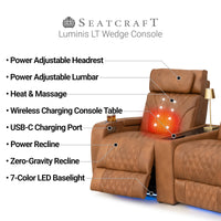 Luminis LT HeatZeroᵀᴹ Wedge Console Home Theater Seating