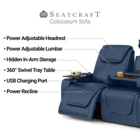 Seatcraft Colosseum Big & Tall Home Theater Sofa & Loveseat