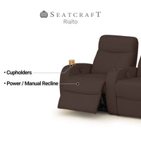 Rialto Italian Leather Home Theater Seating