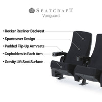 Seatcraft Vanguard Fabric, Red/Black or Black