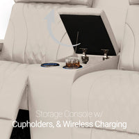 Armada LT HeatZeroᵀᴹ Italian Leather Home Theater Loveseat