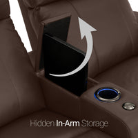 Julius Italian Leather Big & Tall Home Theater Seats