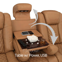 Seatcraft Anthem Sofa Italian Leather, Powered Headrest, Power Recline