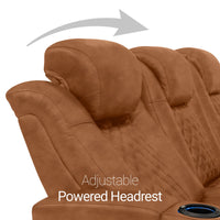 Seatcraft Euphoria Heat & Massage Sofa, Italian Leather, Powered Headrest, Powered Lumbar, Power Recline