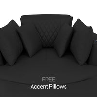 Swivel Cuddle Seat Italian Leather Media Room Furniture