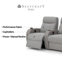Rialto Italian Leather & Fabric Home Theater Seating