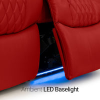 Seatcraft Anthem Sofa Italian Leather, Powered Headrest, Power Recline