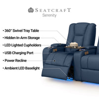 Serenity Italian Leather Home Theater Seating