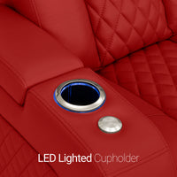 Seatcraft Anthem Sofa Italian Leather, Powered Headrest, Power Recline