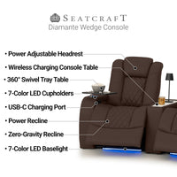 Seatcraft Diamante CoolZeroᵀᴹ Wedge Table Home Theater Seating