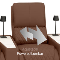 Apex CoolZeroᵀᴹ Wedge Console Italian Leather Home Theater Seats