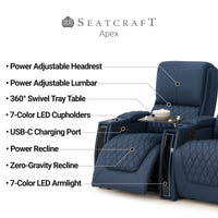 Apex CoolZeroᵀᴹ Italian Leather Home Theater Seats