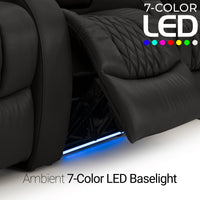 Diamante Chaise CoolZeroᵀᴹ Italian Leather Home Theater Seating