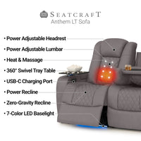 Anthem LT HeatZeroᵀᴹ Italian Leather Home Theater Sofa
