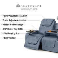 Seatcraft Colosseum Big & Tall Home Theater Sofa