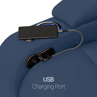 Seatcraft Niagara Italian Leather Sofa, Power Recline