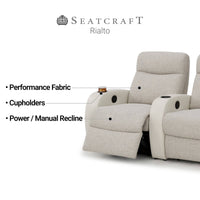Rialto Italian Leather & Fabric Home Theater Seating