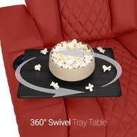 Seatcraft Euphoria Heat & Massage Sofa, Italian Leather, Powered Headrest, Powered Lumbar, Power Recline