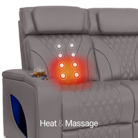 Armada LT HeatZeroᵀᴹ Italian Leather Home Theater Sofa