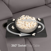 Seatcraft Concerto Heat & Massage Sofa, Italian Leather, Powered Headrest, Powered Lumbar, Power Recline