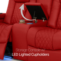 Seatcraft Anthem Sofa & Loveseat Italian Leather, Powered Headrest, Power Recline